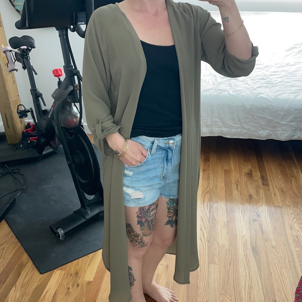 Olive green duster